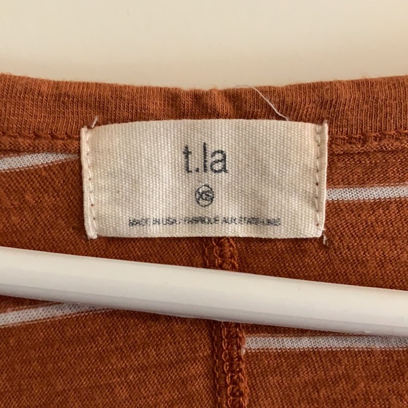 Anthropologie striped, flowy v-neck - Picture 4 of 5